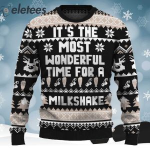 Its The Most Wonderful Time For A Milkshake Ugly Christmas Sweater