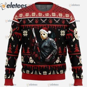 Jason Voorhees Firday the 13th Ugly Christmas Sweater