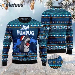 Jaw Humbug Shark Ugly Christmas Sweater 2