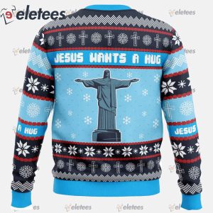 Jesus Wants a Hug Hellsing Ugly Christmas Sweater1