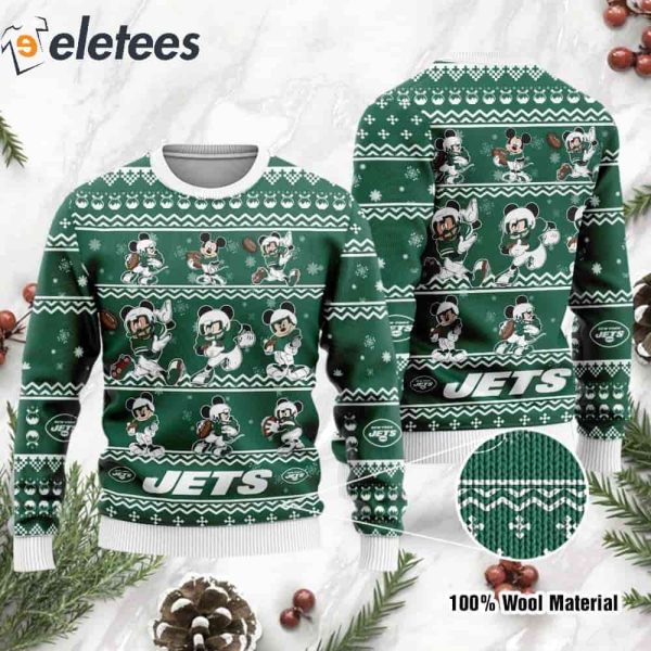 Jets Mickey Mouse Knitted Ugly Christmas Sweater