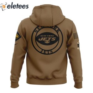 Jets Salute To Service Veterans Day Brown Hoodie2