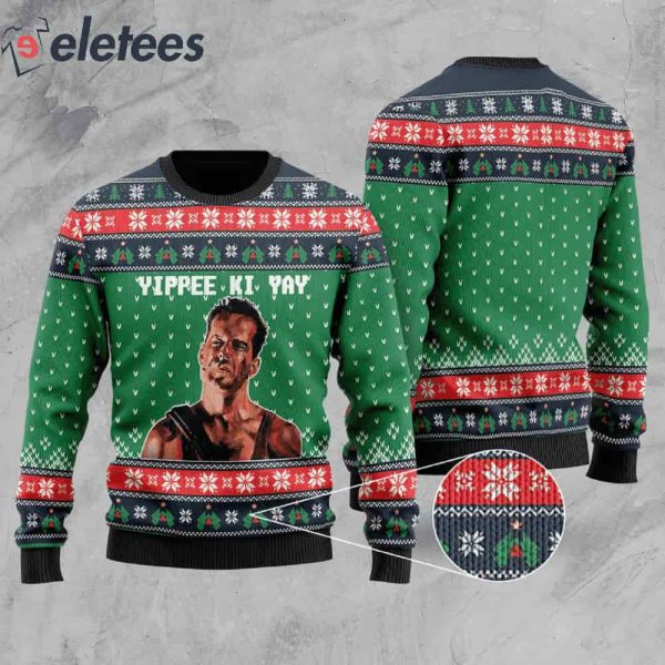 John McClane Yippee Ki Yay Come Out To The Coast We’ll Get Together Ugly Chritsmas Sweater