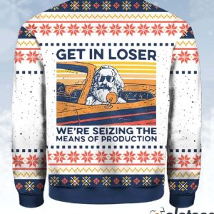 Karl Marx Get In Loser Ugly Christmas Sweater 3