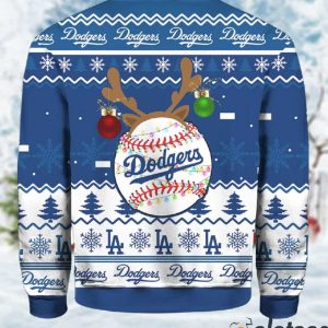 LA Dodgers Reindeer Ugly Christmas Sweater 3