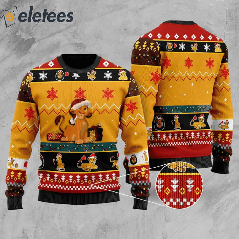 Lion King Simba Ugly Christmas Sweater