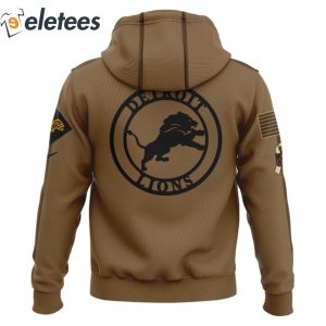 Lions Salute To Service Veterans Day Brown Hoodie2