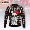 Llama Wears Santa Hat Christmas Light Ugly Sweater