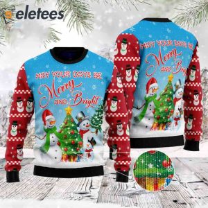 Love Snowman May Your Days Be Merry And Bright Ugly Christmas Sweater 2