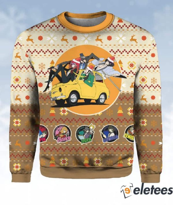 Lupin The 3rd Happy Trip Ugly Christmas Sweater