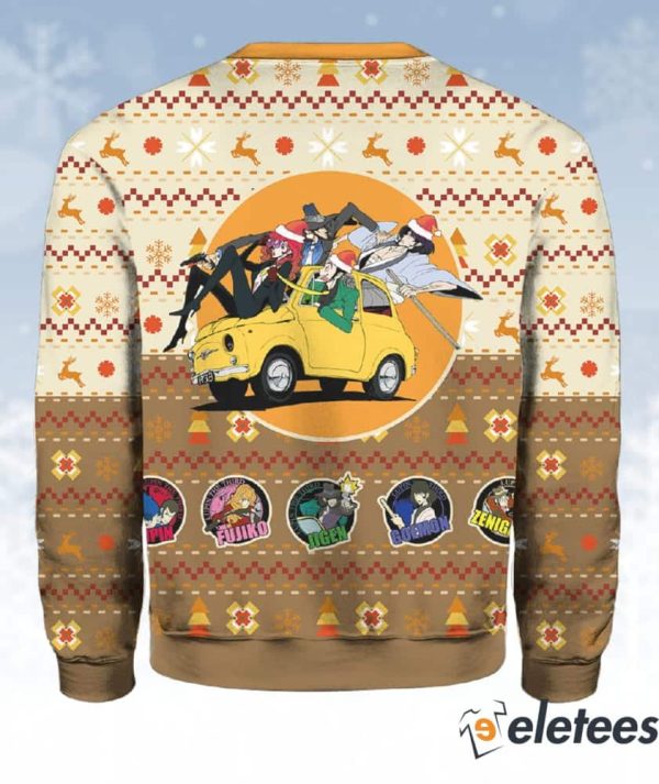 Lupin The 3rd Happy Trip Ugly Christmas Sweater