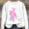 Matthew Perry Pink Bunny And Chicken Sweatshirt