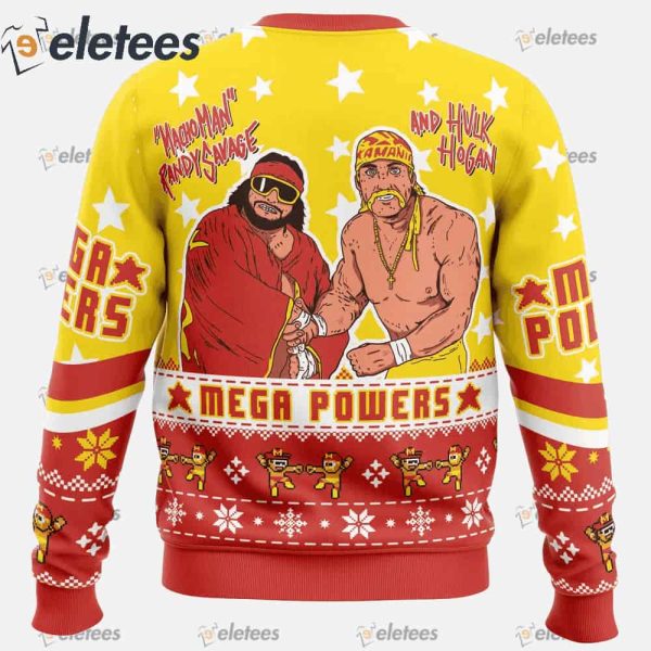 Mega Powers Macho Man and Hulk Hogan Ugly Christmas Sweater