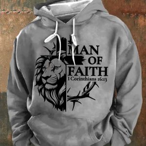 Mens Man Of God Casual Hoodie 1