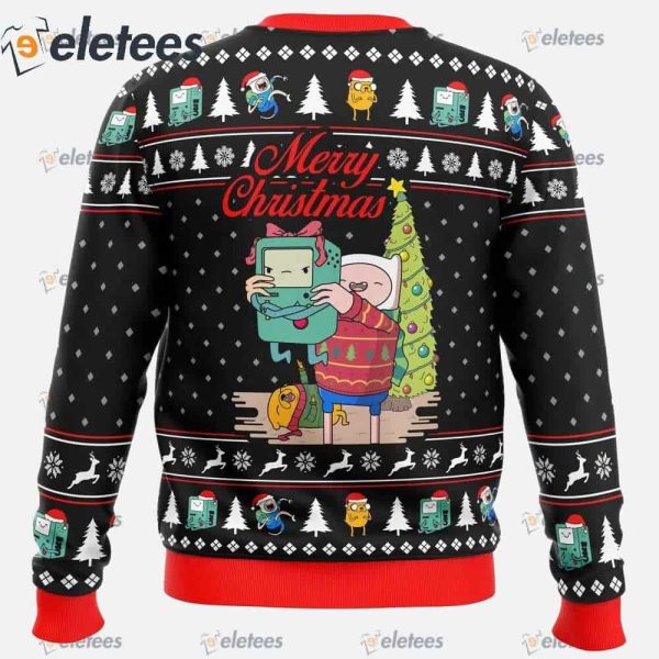 Merry Christmas BMO Finn Aventure Time Ugly Christmas Sweater
