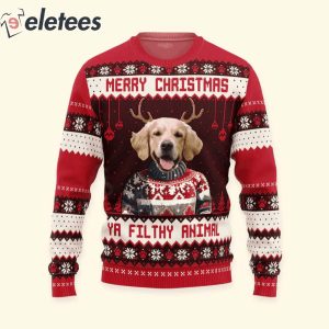 Merry Christmas Ya Filthy Animal Ugly Christmas Sweater1