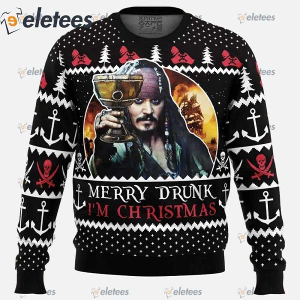 Merry Drunk I’m Christmas Pirates of the Caribbean Ugly Christmas Sweater