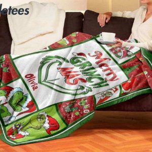 Merry Grinchmas Custom Name Blanket 2