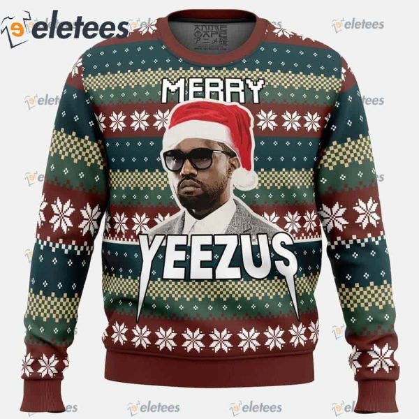 Merry Yeezus Kanye West Ugly Christmas Sweater