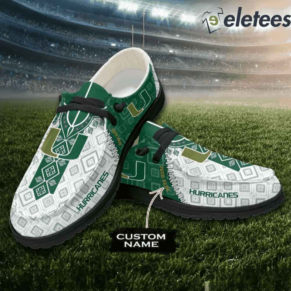 Custom miami cheap hurricanes shoes