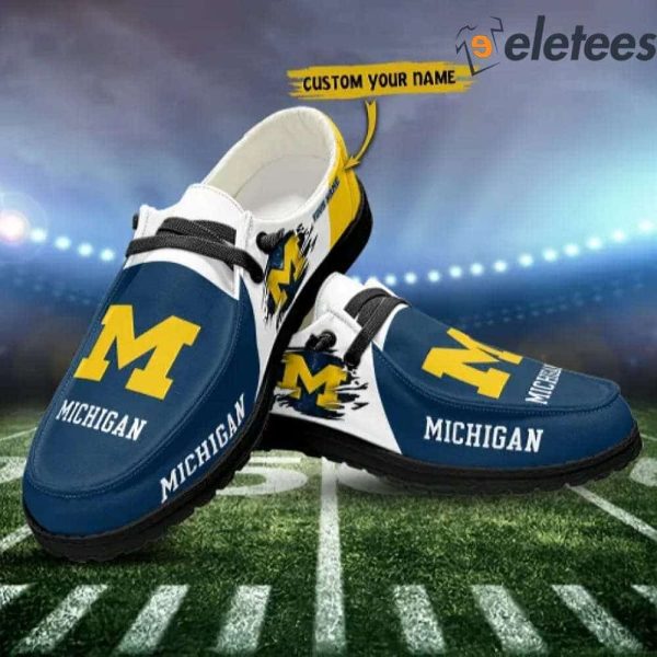 Michigan Wolverines Football Personalized Dude Shoes