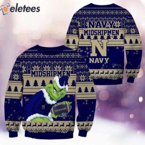 Midshipmen Grnch Christmas Ugly Sweater 4