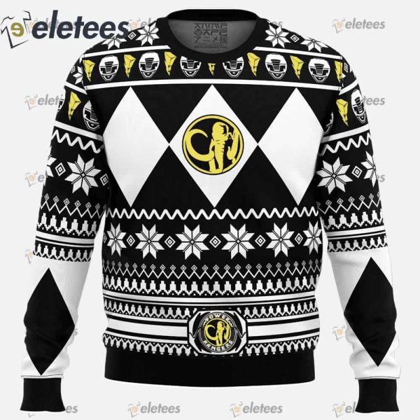 Mighty Morphin Black Ranger Power Rangers Ugly Christmas Sweater
