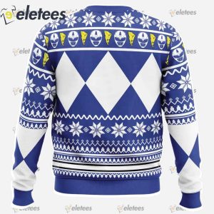 Mighty Morphin Blue Ranger Power Rangers Ugly Christmas Sweater1