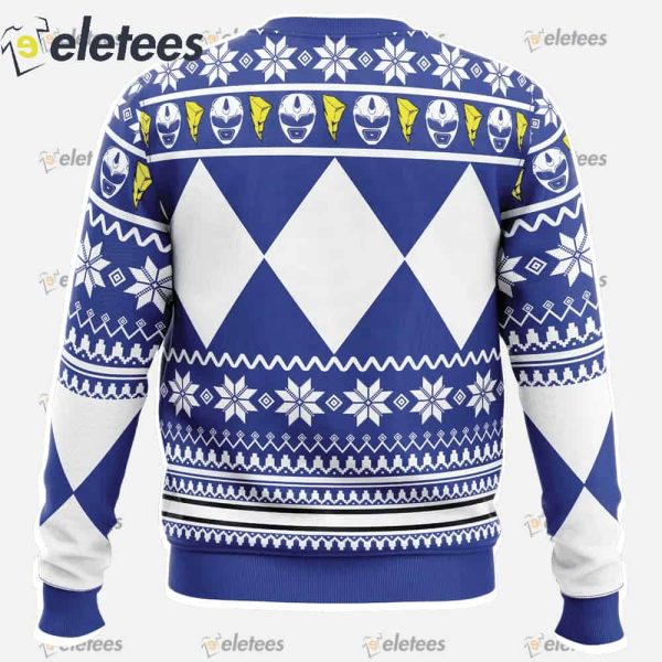 Mighty Morphin Blue Ranger Power Rangers Ugly Christmas Sweater
