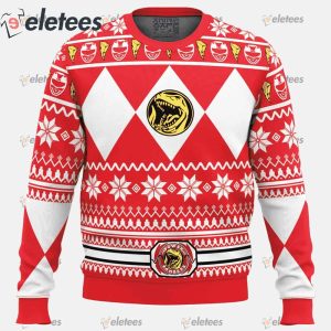 Mighty Morphin Red Ranger Power Rangers Ugly Christmas Sweater