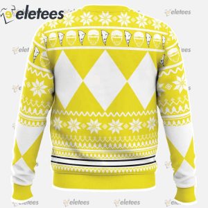 Mighty Morphin Yellow Ranger Power Rangers Ugly Christmas Sweater1