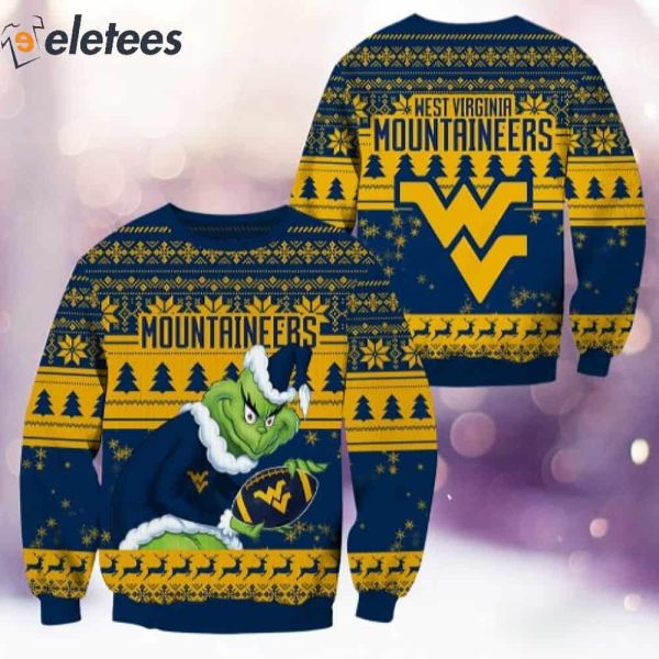 Mountaineers Grnch Christmas Ugly Sweater