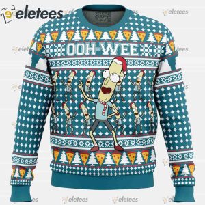 Mr Poopybutthole Ohh Wee Rick n Morty Ugly Christmas Sweater