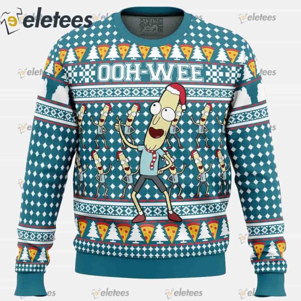 Mr. Poopybutthole Ohh Wee Rick n Morty Ugly Christmas Sweater