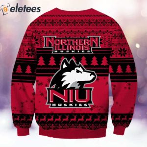 NI Huskies Grnch Christmas Ugly Sweater 4