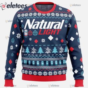 Natural Light Beer Ugly Christmas Sweater