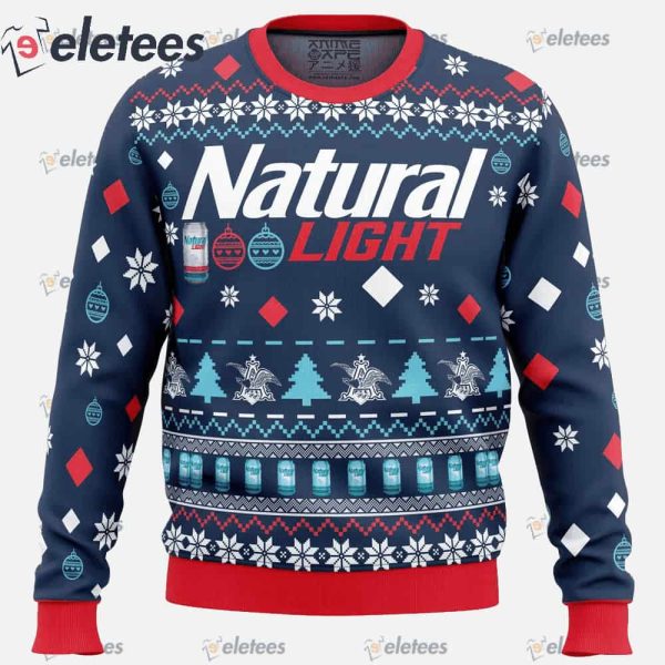 Natural Light Beer Christmas Sweater
