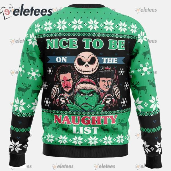 Naughty List Club Pop Culture Christmas Sweater