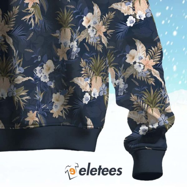 Navy Tropical Ugly Christmas Sweater