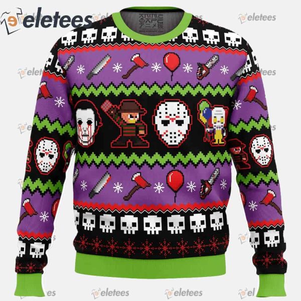 Nightmares on Halloween Ugly Christmas Sweater