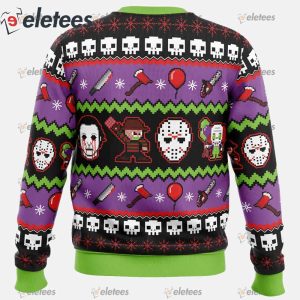 Nightmares on Halloween Ugly Christmas Sweater1