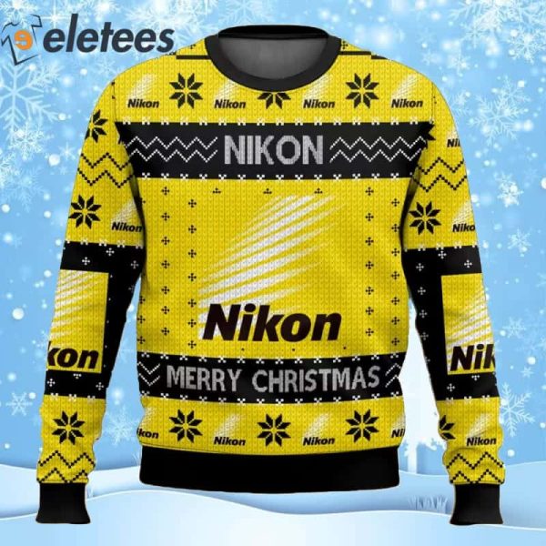 Nikon Camera Brands Ugly Christmas Sweater