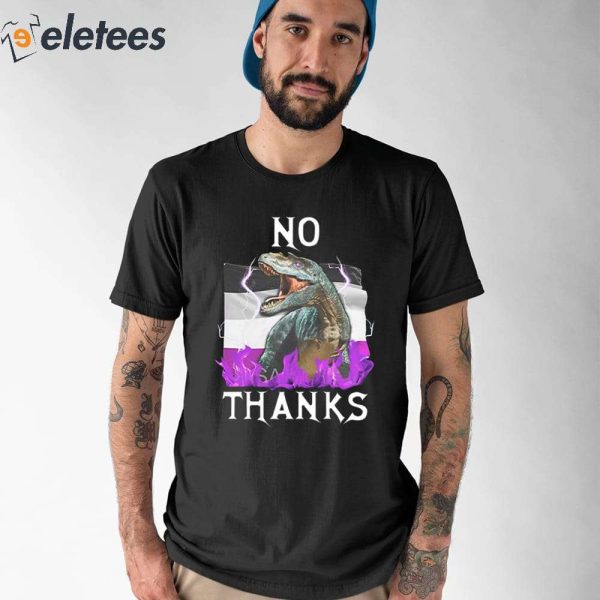 No Thanks Asexual Flag Shirt