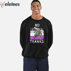 No Thanks Asexual Flag Shirt 2