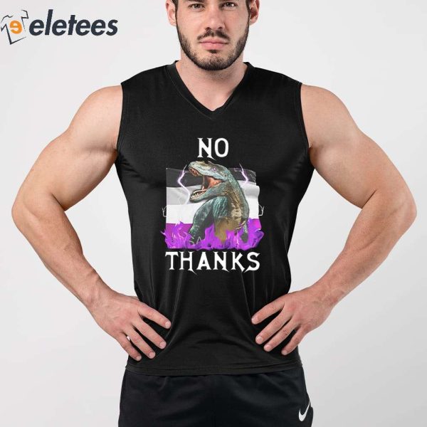 No Thanks Asexual Flag Shirt