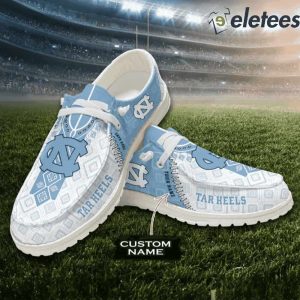 North Carolina Tar Heels Custom Name Native American Pattern HD Shoes