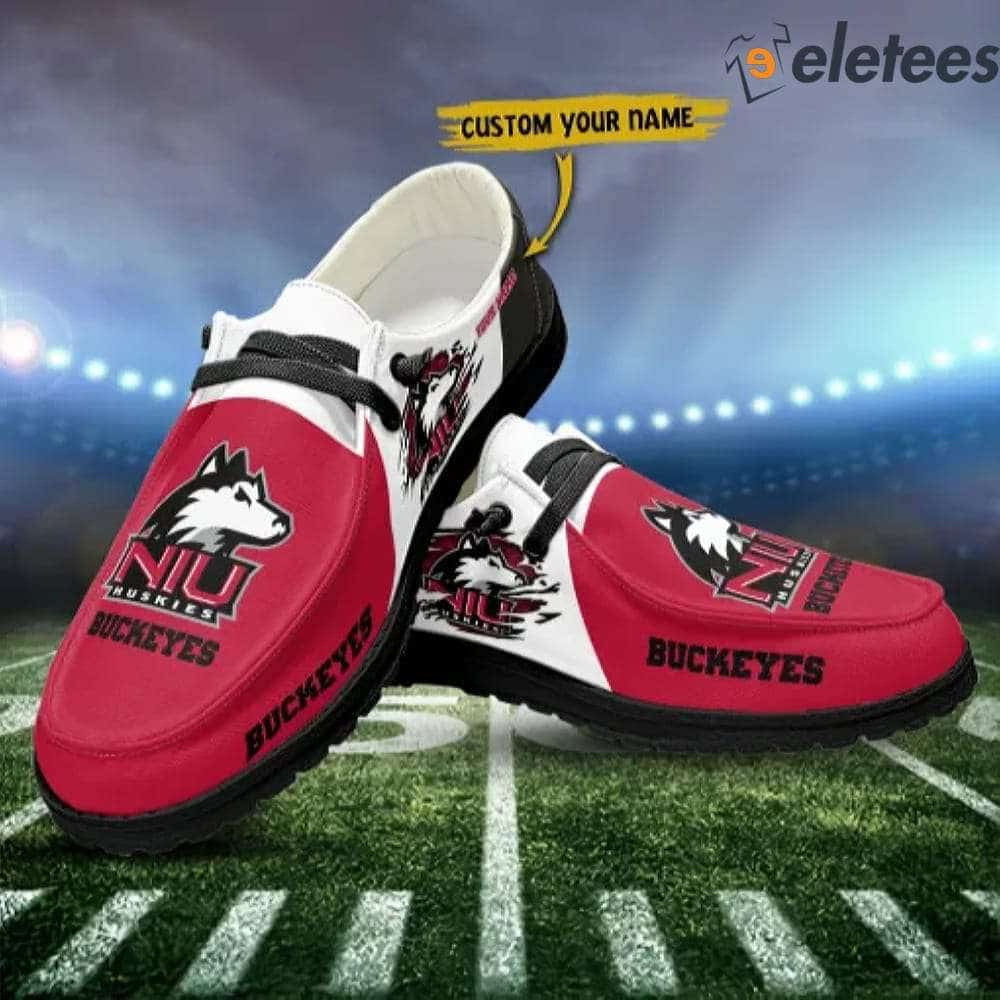 Northern Illinois Huskies Football Personalized Dude Shoes