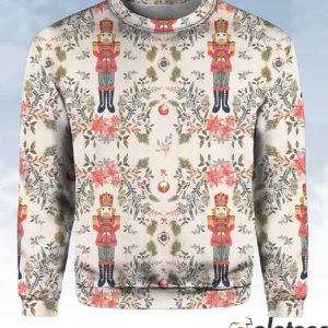 Nutcracker Print Contrast Paneled Sweatshirt