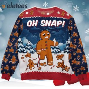 Oh Snap Gingerbread Funny Christmas Ugly Sweater1