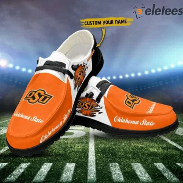 Oklahoma State Cowboys Football Personalized Dude Shoes